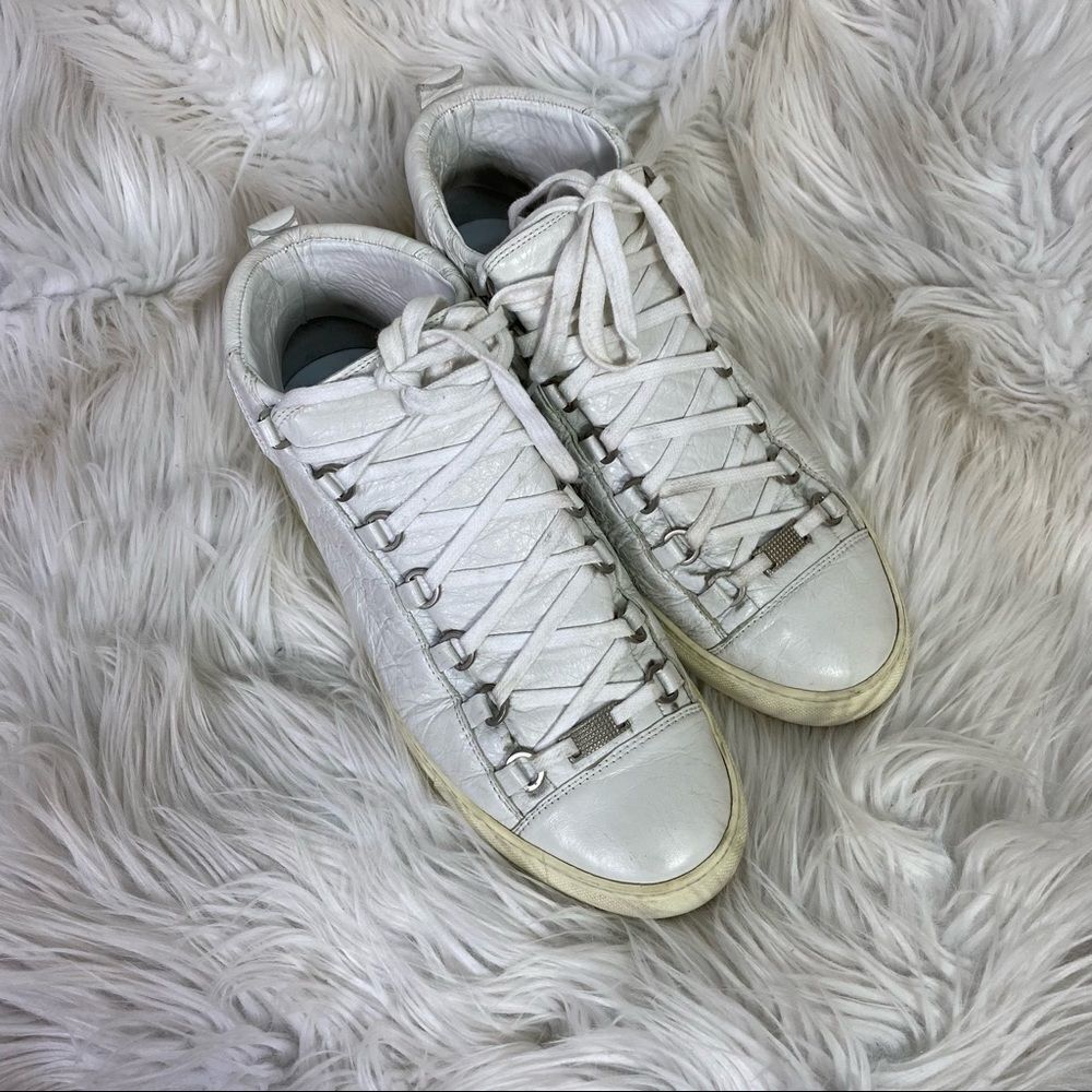 Balenciaga Arena 341760 high top leather lace up sneakers 8 EUR 41 - Picture 7 of 13